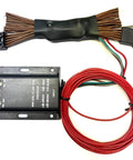Plug And Play Amp Adapter Interface For Factory OEM Car Stereo In Toyota Vehicles Add Subwoofer Bass Amp Without Replacing Premium Radio Clean Install With RCA Output And Remote Turn On, shown with wiring and connectors.