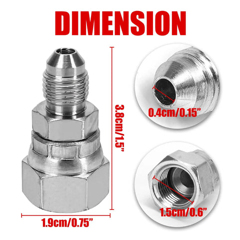 Heavy Duty Hydraulic Fitting Built To Last One Quarter Inch Male JIC To Three Eighth Inch Female JIC Swivel Carbon Steel SAE Compliant With Seven Sixteen Inch Twenty Thread And Nine Sixteen Inch Eighteen Female Threads, dimension view