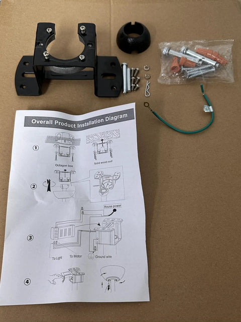 Ceiling Fan Mounting Bracket And Canopy Balancing Adapter Kit For Living Room Outdoor Patio And Porch Aluminum Construction Heavy Duty Mounting Bracket With 1 Inch Downrod Compatibility And 4 Inch Electrical Box Fit No Fuss Setup
