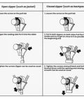 Installation process for Zipper Repair Kit With 3 Different Sizes Replacement Zipper Heads And Quick Install Detachable Pulls No Sewing Needed Universal Fit For Jackets Luggage Bags Backpacks And More.