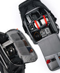 Interior of 35L Camera Backpack For Photographers With Rain Cover And Water Repellent Protection Carry On Approved Fits 2 To 3 Cameras