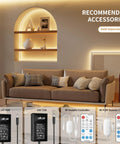 Living room with 20 Foot COB LED Strip Light Warm White 3000K With 3087 LEDs High Lumen CRI 90 Plus Flexible DC 24V.
