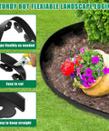 Sturdy Landscape Edging Border Kit For Garden Beds And Yards 40 Ft Long 2 In Tall Includes 40 Stakes No Dig Lawn Edging For Landscaping Thickened Top Edge At 0.15 Inch For Durable Flower Bed Borders Outdoors shown in garden