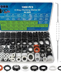 Go To 1000 Piece O Ring Kit With 18 Sizes And 18 Size Rubber Washers for Plumbing Faucets Water Pipes Garden Hoses Showers