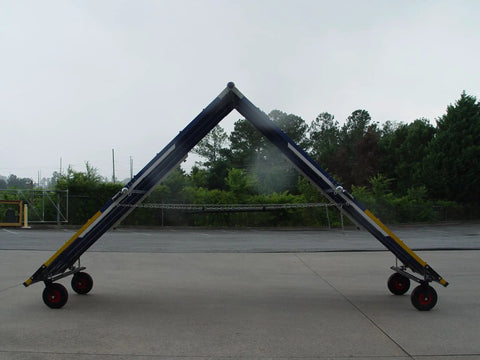 Heavy Duty All Metal Rubber Surface Dog Agility A Frame 9 Feet Long 42 Inches Wide Blue Surface With Yellow Contact Zones Foldable