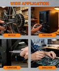 Image of 24 In 1 Magnetic Ratchet Screwdriver Set Featuring Detachable Handle And Integrated Mini Wrench used on bicycle, computer, furniture, and small items.
