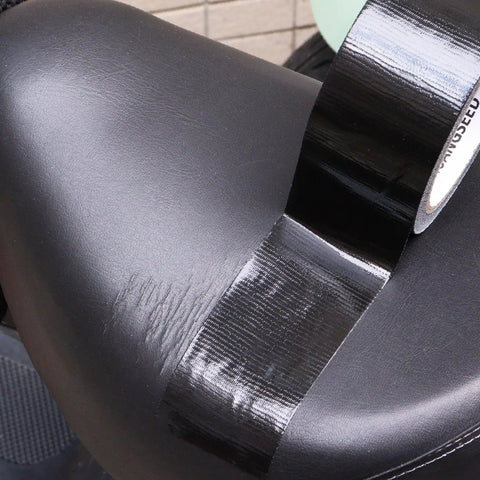 Heavy Duty Wide Duct Tape 3 Inch By 55 Yards Waterproof All Weather Industrial Strength Tape For Packaging Bundling Repairs And Home Improvement No Residue applied on a black surface.