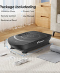 Whole Body Vibration Plate Exercise Machine For Home Gym Bluetooth Enabled Silicone Pedals Manual Auto Modes 10 Speed Levels