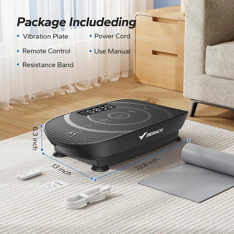 Whole Body Vibration Plate Exercise Machine For Home Gym Bluetooth Enabled Silicone Pedals Manual Auto Modes 10 Speed Levels