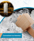 9.6 Inch Solid Beechwood Mallet for damage free striking on ice in woodworking and carpentry.