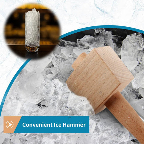 9.6 Inch Solid Beechwood Mallet for damage free striking on ice in woodworking and carpentry.