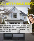 Universal Learn Button Garage Door Opener Remote For LiftMaster Chamberlain Craftsman in front of house with service info
