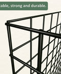 Close-up of square mesh panel from 24 Pack DIY Metal Plant Protectors For Deer, Garden Fence Barrier, showing metal and durability.