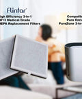 Go To Replacement Filter For PureZone PEAIRPLG Air Purifier With 3 In 1 H13 High Efficiency Filter Including Pre Filter And Activated Carbon