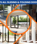 Sliding Door Stop Set Of 2 For Pocket And Bi-Passing Doors shown installed on sliding and folding doors