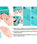 Installation steps for 100 Piece Ceramic Drawer Knobs With Classic Flower Pattern Cabinet Hardware for easy home use.