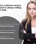 Smiling customer service representative ready to assist with Under Sink PP Water Filter Replacement For Ultra Filtration System TST UF questions.