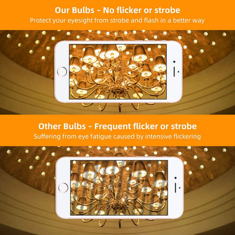 Comparison of chandelier lighting with 4 Pack Vintage Edison Style LED Light Bulbs ST64 8W 100W Equivalent and other bulbs