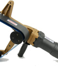 Heavy Duty 110V Variable Speed Pipe Polisher And Grinder with blue sanding belt and ergonomic handle