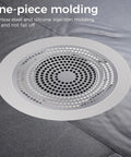 Straight Up Heavy Duty Stainless Steel Hair Catcher for Shower and Tub Drain with Thick Rubber Seal Non Slip Fit, 5.7 inch size.