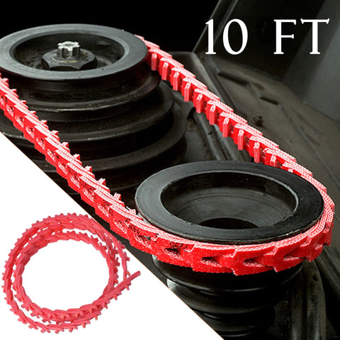 Adjustable Half Inch Wide 10 Feet V Belt for Tools and Machinery on black pulleys, red PU and polyester design.