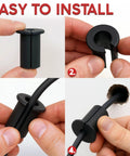 Two Pack Silicone Wall Bushing For Three Quarters Inch Holes Compatible With Starlink, showing split design during installation process.