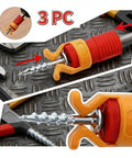 Red Black Screw Holder Drill Bit Guide And Secure Grip Accessory For Woodworking Projects Durable Plastic 40 Millimeters Pack Of 3