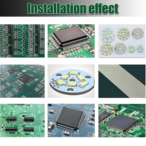 Various PCB boards and components for Automatic Reflow Soldering Oven With Infrared Heater And Hot Air Circulation for PCB Boards SMT SMD BGA Rework Station Model T962A Easy Preheat Soak Reflow And Cool Cycle installation effect