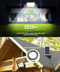 JUDYSSY Solar Led Flood Light Street, Ip65 Waterproof Outdoor Bright Security Lighting Lamp, Night Garden Floodlight Ligent Light Control Lamp，Black-200W, 3229ft area coverage.