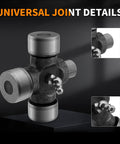 Close-up of Beefy U Joint Kit For Eurocardan Series 4 Driveline 27 By 75 Mm Compatible With Comer 180.014.130 details with text.