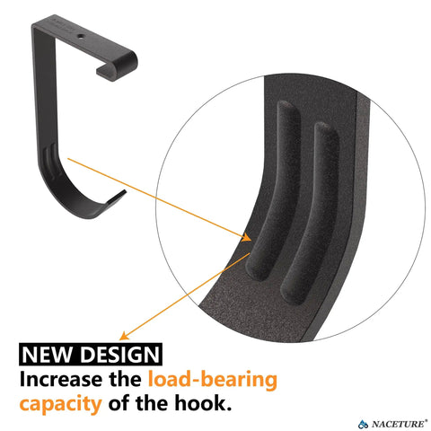 Focus on heavy-duty ceiling bike hook design features with increased load-bearing capacity for garage storage.