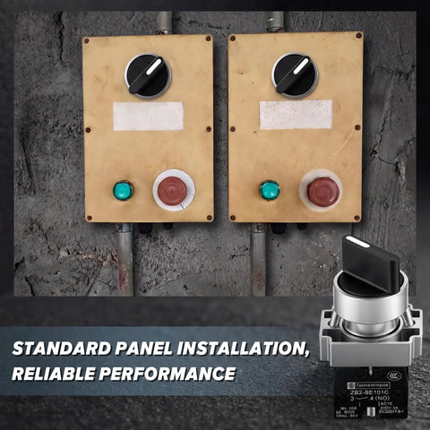 8 Pack 22mm Rotary Selector Switches SPST Self Locking On Off 2 Position 10A 600V Panel Mount Industrial Control Knobs
