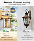 Comparison of 2 Pack Outdoor Motion Lights For House With Dusk To Dawn Sensor, Waterproof Anti Rust Aluminum Wall Sconces with glass