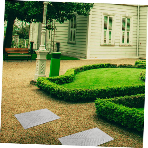 Concrete Paver Molds For Garden Paths And Patios, Reusable Forms With Antique Design For Residential Areas, Rectangle Stepping Stone Mold For No-Fuss Demolding And Smooth Surface, DIY Cement Brick Maker For Walkways installed in a garden setting