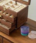 Round Watch Parts Tray With Stackable Layers And Portable Storage Case Built Tough With ABS with wooden jewelry box