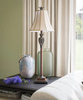 Tall Iron Lace Floor Lamp With Golden Ruby Finish, Classic Style And Ornate Scrollwork, Sculpted Finial Accent For Living Room