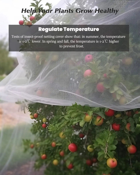 8x10 Ft Ultra Fine Garden Mesh Netting Thick Protective Barrier for vegetables fruits and plants, covering fruit bush.