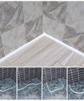 59 Inch Flexible Quarter Round Molding With Silicone Rubber Peel And Stick Shower Water Barrier applied in shower corner