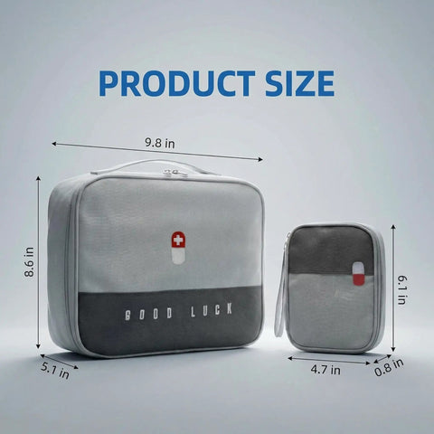 Grab And Go Travel First Aid Bag Set With Large And Small Empty Medical Bags And Independent Compartments For Easy Organization