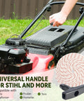 Person using 3 Pack 10 Ft Pull Cord Rope With Handle 9/64 Inch 3.5mm Premium Starter Rope on lawn mower.