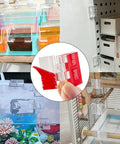 Clear Acrylic Tiny Hinges 10 Pack Self Adhesive 33 x 25 Millimeters used on colorful boxes and cabinets