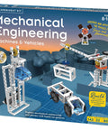 Kids Mechanical Engineering Kit Build 20 Mechanical Models And Vehicles Learn Force And Motion box showing models of crane and car