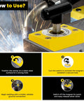 Usage instructions for 150 Lb Switchable Magnetic Workholding Squares Two Pack For Welding And Fabrication Value Bundle Pro Grade Clamp Set with welding process.