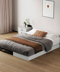 Full Size Box Spring And Mattress Foundation 5 Inch Low Profile Heavy Duty Metal Bed Base in stylish bedroom setting.