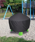 Heavy Duty Kids Water Table Cover For Outdoor Use 34 Inch Square 18 Inch High Waterproof Dustproof UV Protection Fits Splash Pond Rain Showers Water Table 600D Oxford Canvas Cover Only set on a playground.