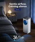Windowless Portable Air Conditioner For Any Room, 26.1-Inch Evaporative Cooler No Window Needed in bedroom setting