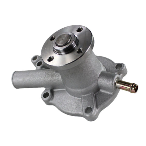Beefed Up Water Pump For Skid Steers Mini Track Loaders And Excavators MT52 MT50 320 322 463 Gasket Included Replacement Part With Easy Fit And Long Lasting Performance. Metal water pump for Bobcat skid steers, angled front view