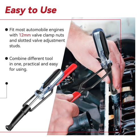 Integrated 12mm Valve Adjustment Wrench With Jam Nut Slot For Dead On Clearances And No Sweat Engine Tune Ups That Works Sweet For Any Motorcycle Or Car Repair