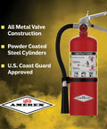 B500T 5 Lbs ABC Dry Chemical Fire Extinguisher With Wall Bracket For Home Shop Garage, Stored Pressure, Marine UL Approved