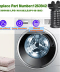 Washer Drain Pump Filter Assembly For LG Kenmore Washers Replacement AP4440367 383EER2001A black plastic filter